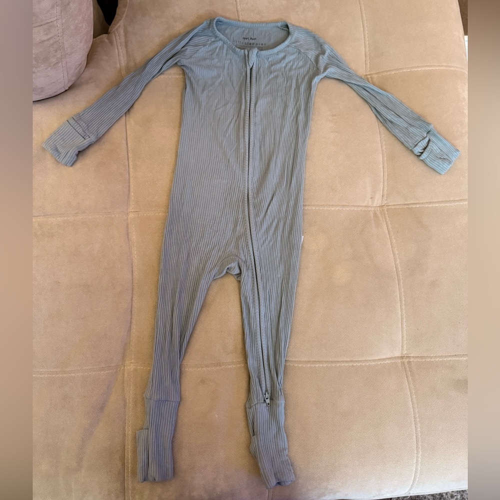 Little Sleepies Ribbed Gray Kids Bodysuit
